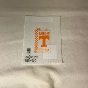 * Hedgehog Needlepoint University of Tennessee Travel Tag