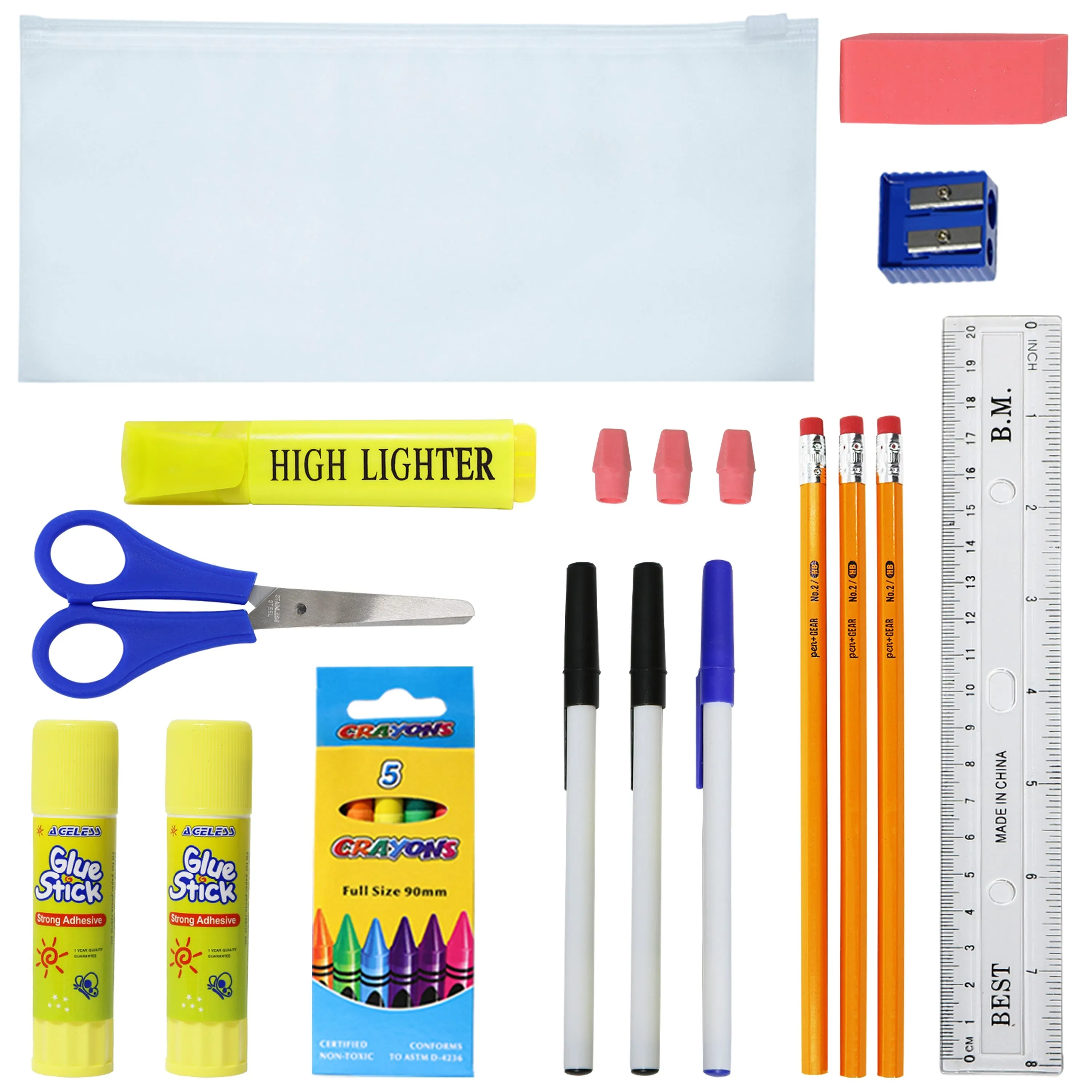 12 Wholesale 17" Diamond Patch Backpacks 12 Bulk School Supply Kits