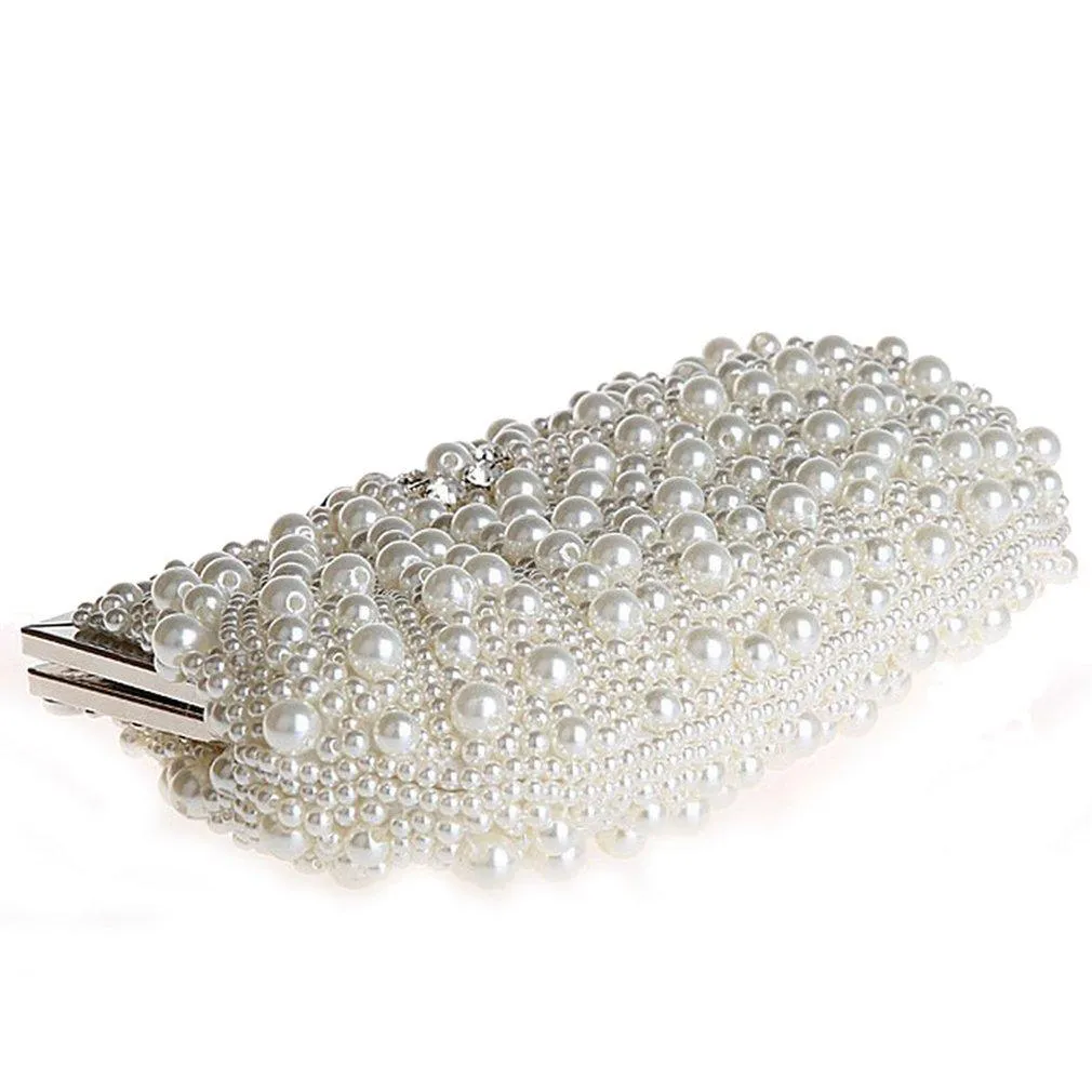 1920's Full Beaded Vintage Pearls Evening Clutch Handbag for Women|JaosWish