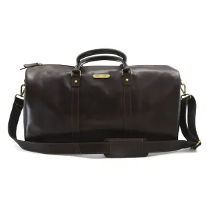 392101 Duffle Bag in Full Grain Dark Brown Leather | Style n Craft