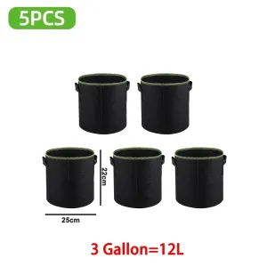 5Pcs  Grow Bags Gardening Fabric