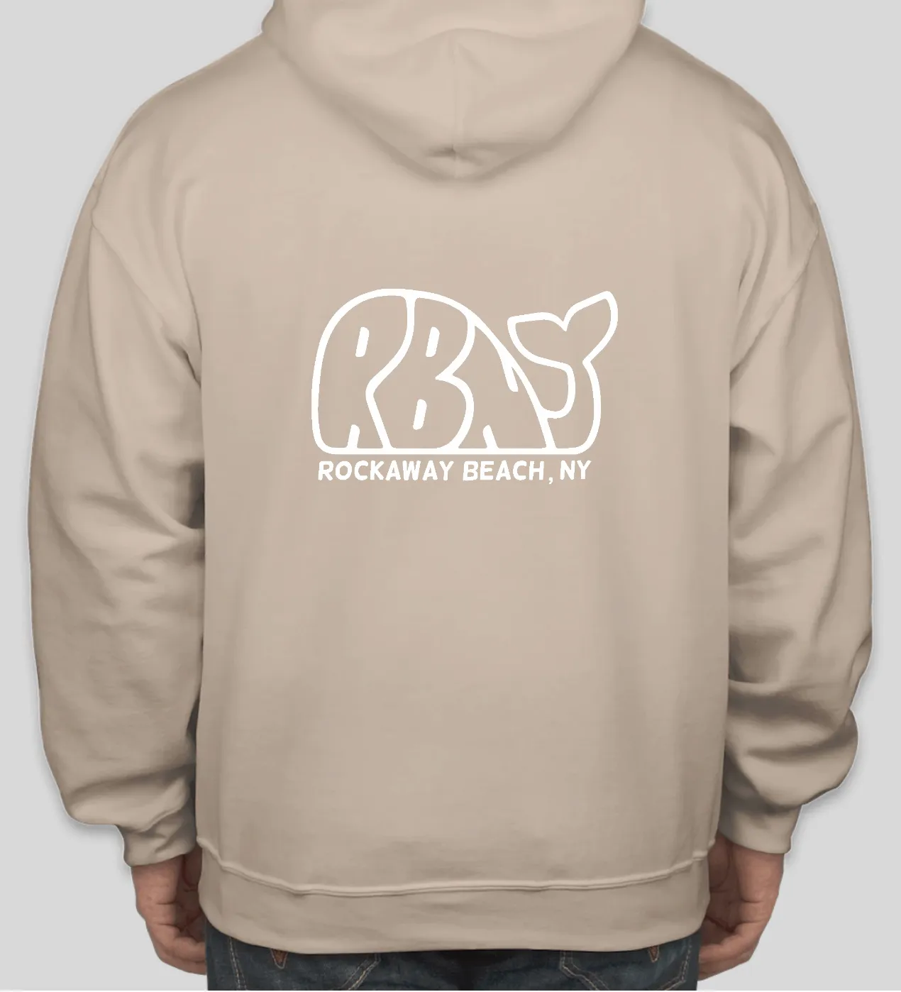 Adult RBNY Whale Logo Pullover Hoodie Sand