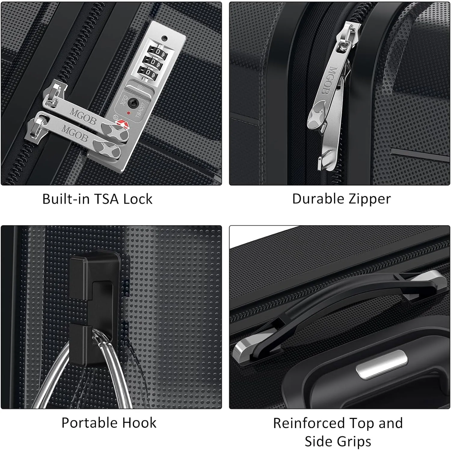Airline Approved Lightweight Hard Shell Carry On Luggage with TSA Lock, 20 Inch