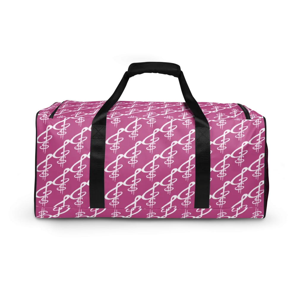 All-Over Print Fuchsia Duffle