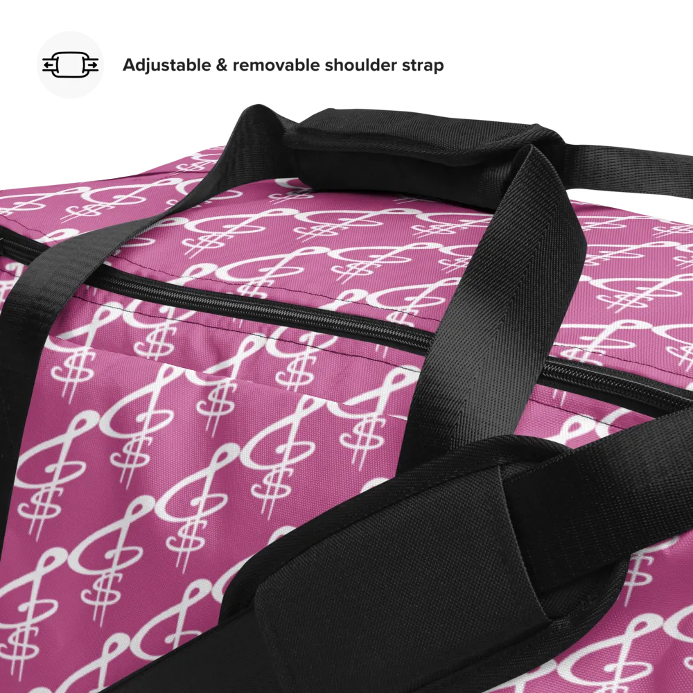 All-Over Print Fuchsia Duffle