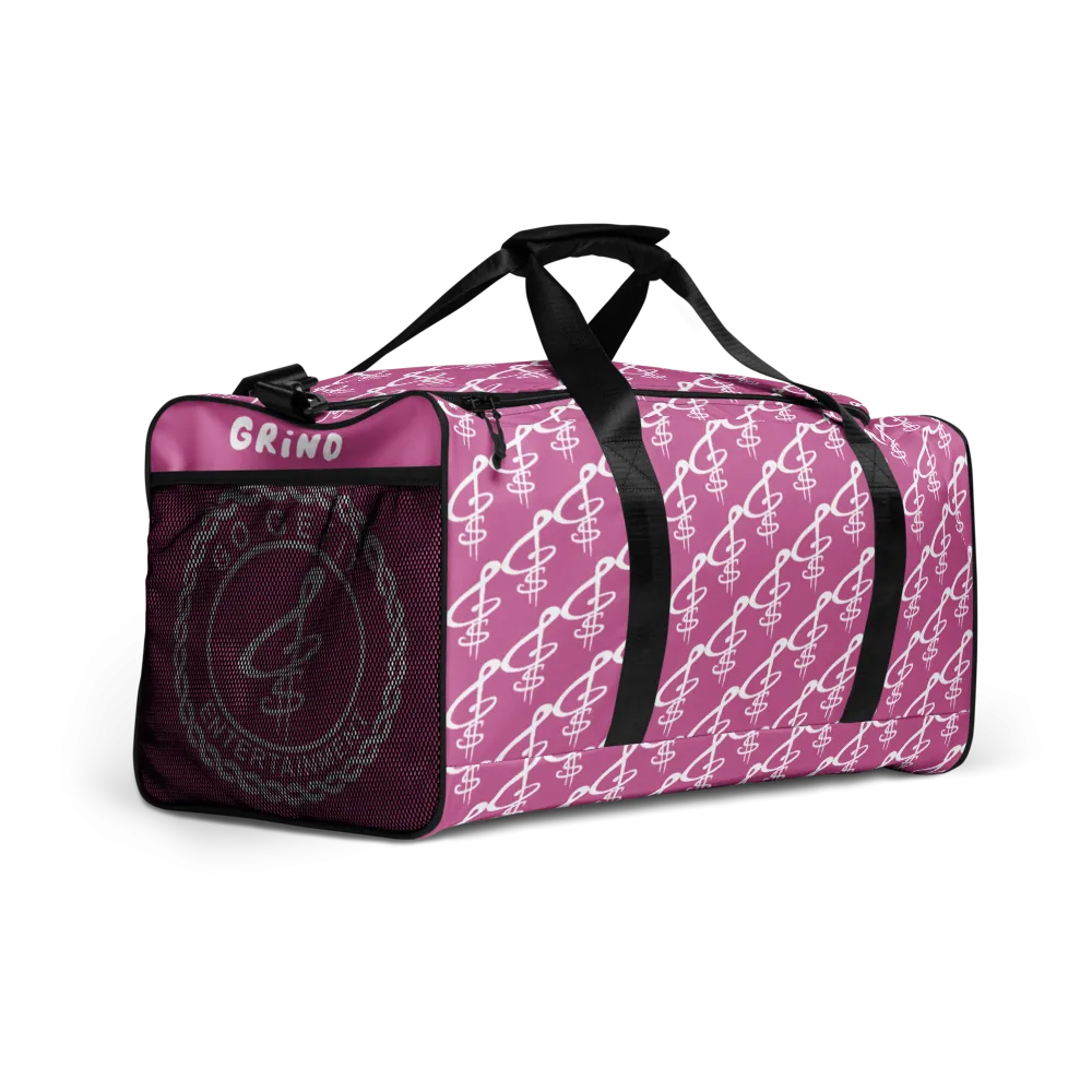 All-Over Print Fuchsia Duffle