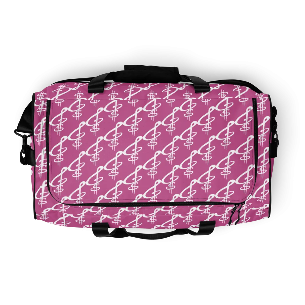 All-Over Print Fuchsia Duffle