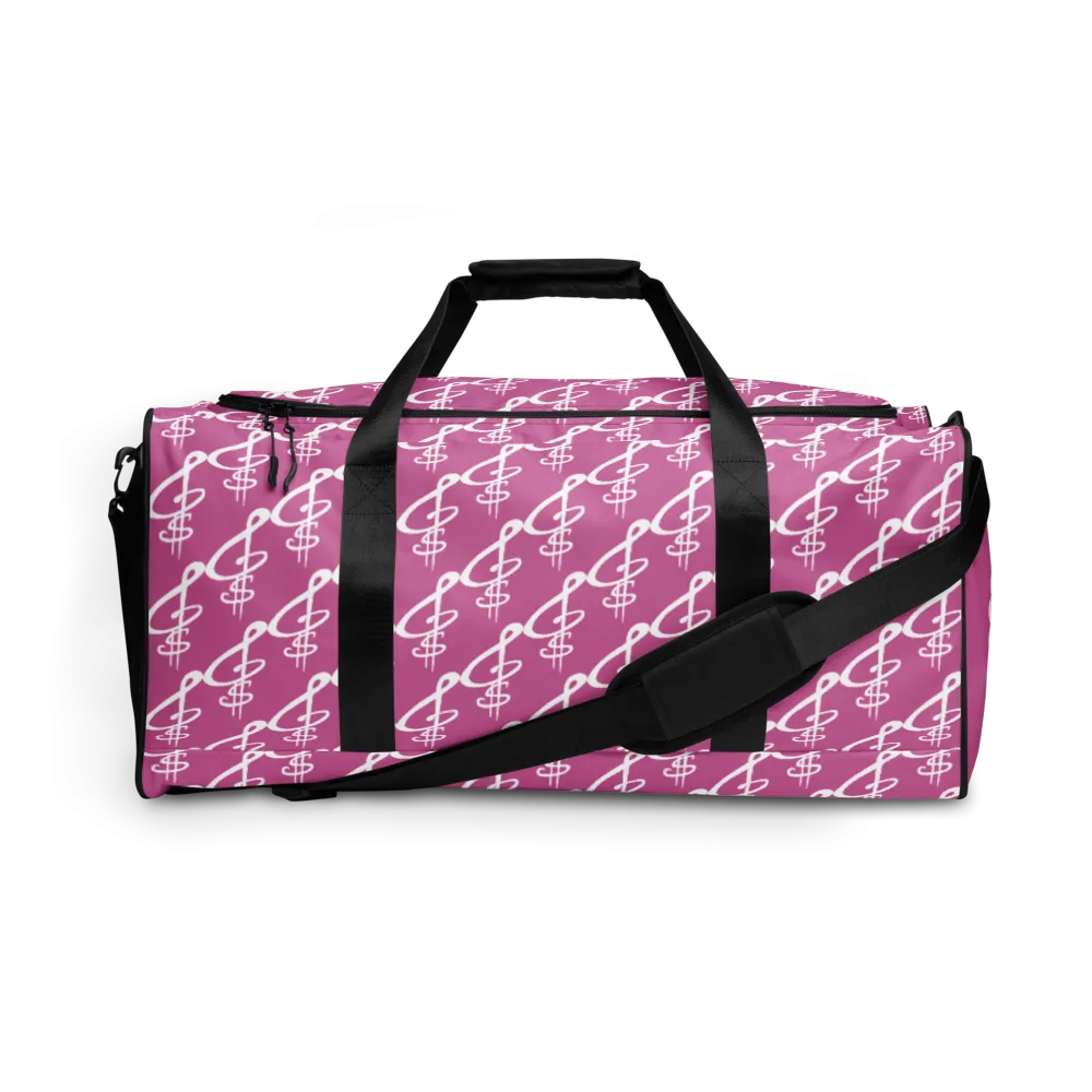 All-Over Print Fuchsia Duffle