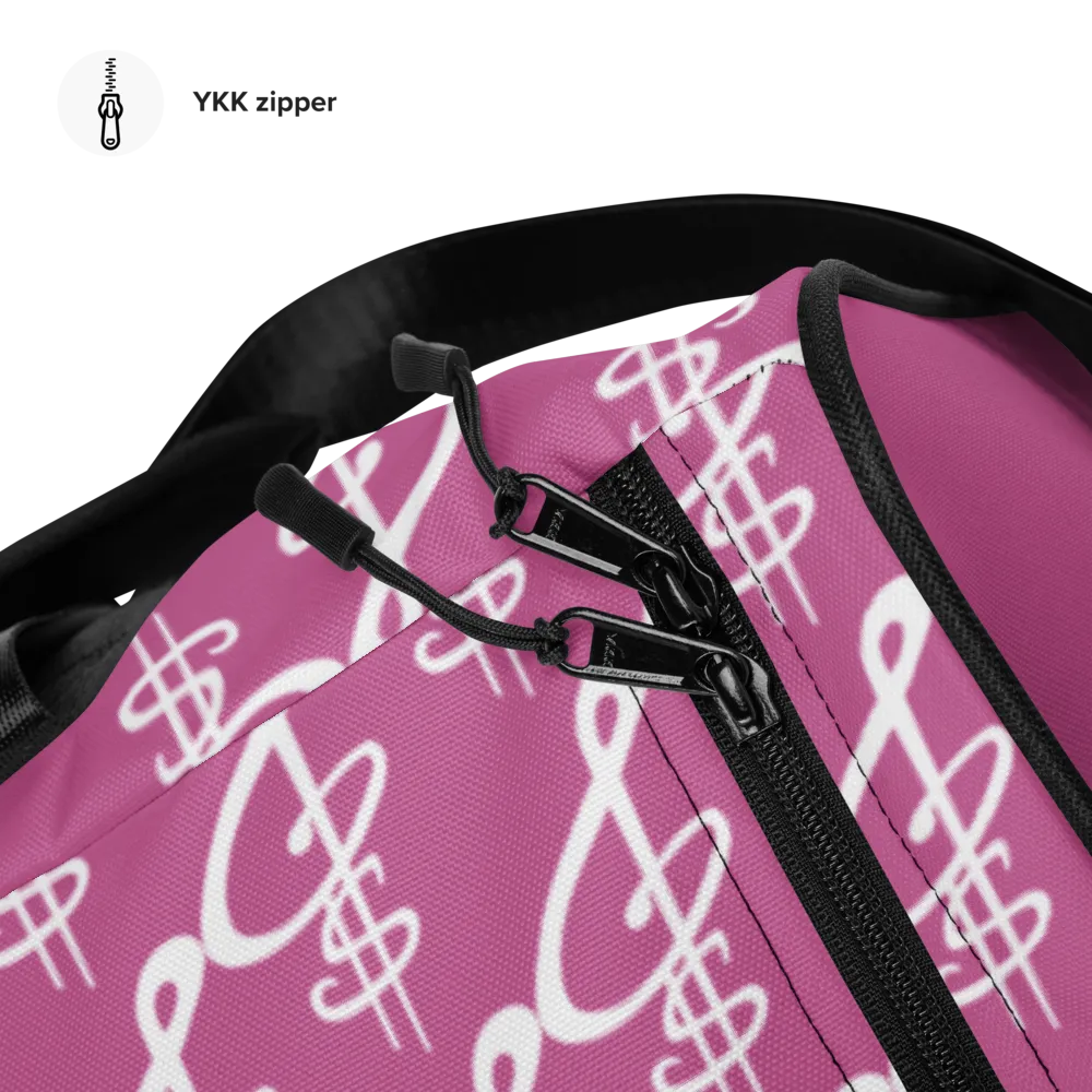 All-Over Print Fuchsia Duffle