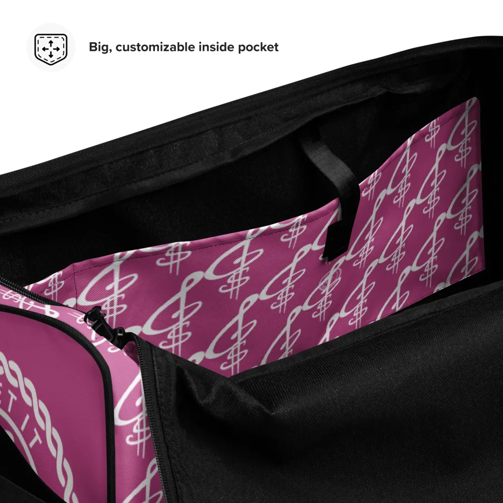 All-Over Print Fuchsia Duffle