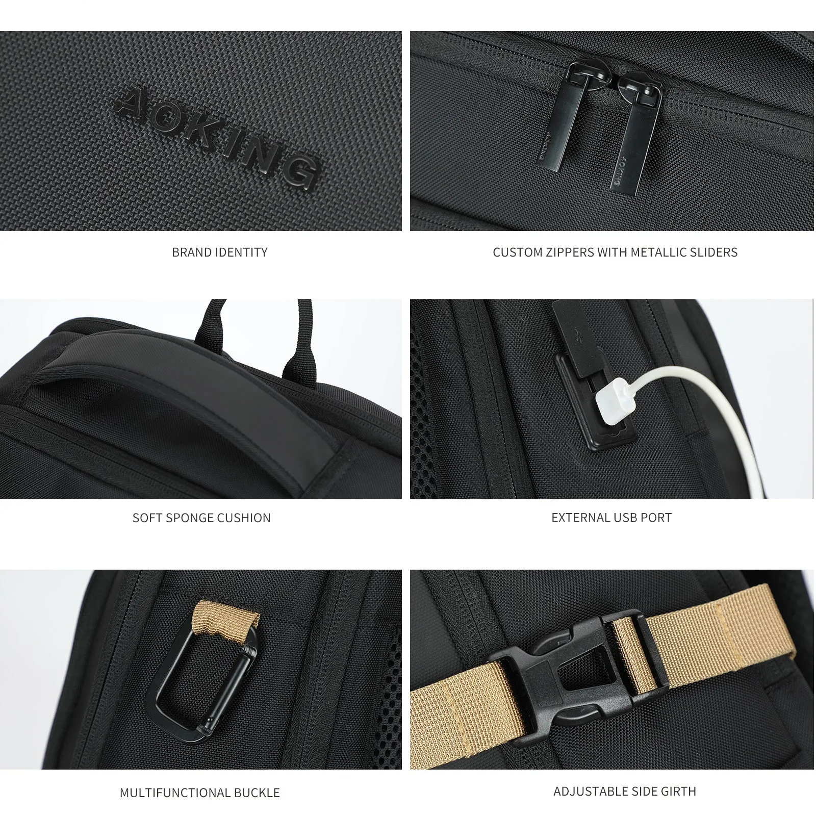 Aoking 15.6''Backpack Fashion Business Laptop Backpack SN4045