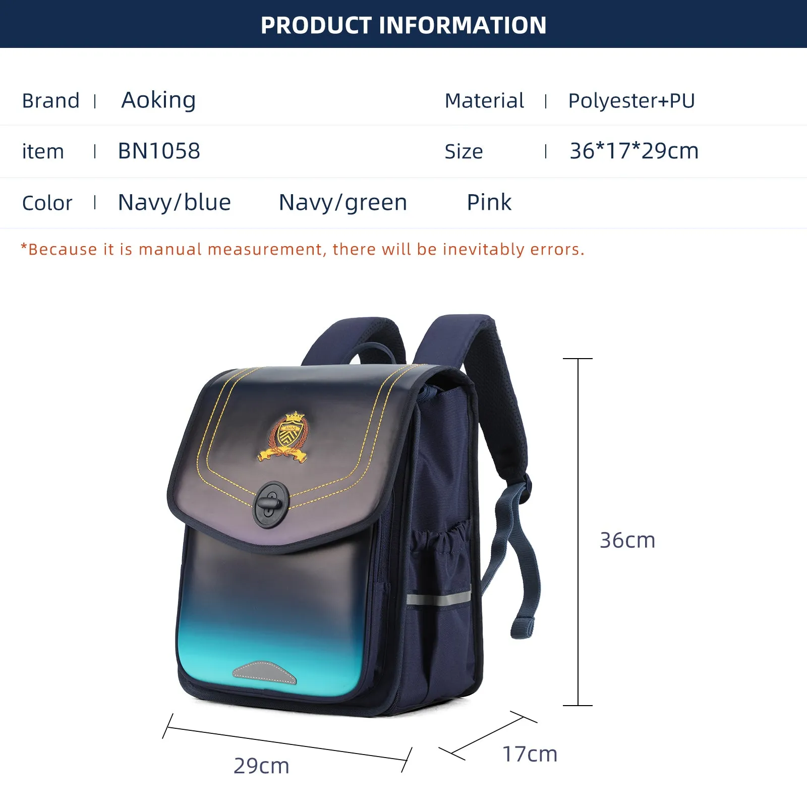 Aoking Cute Lightweight School Backpack BN1058