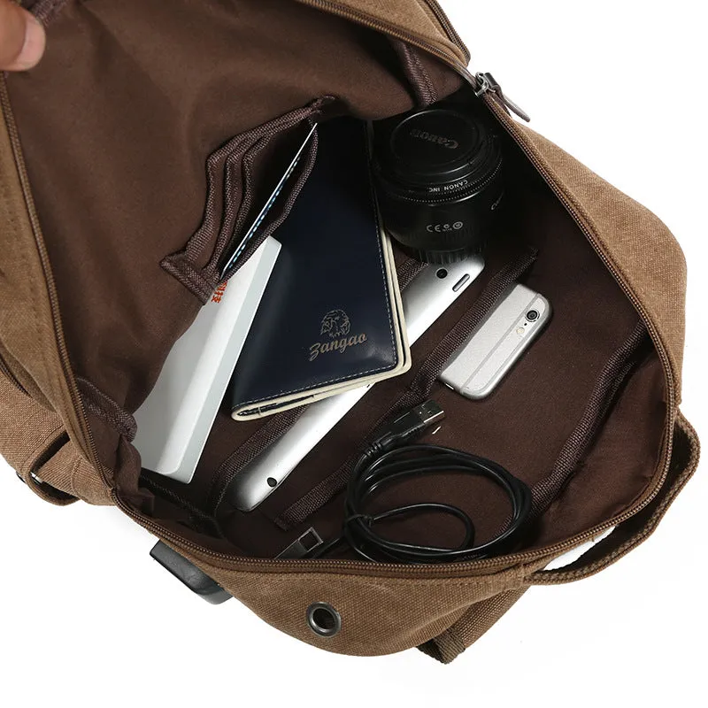 Backpack USB Charging & Anti-Theft <br> Canvas