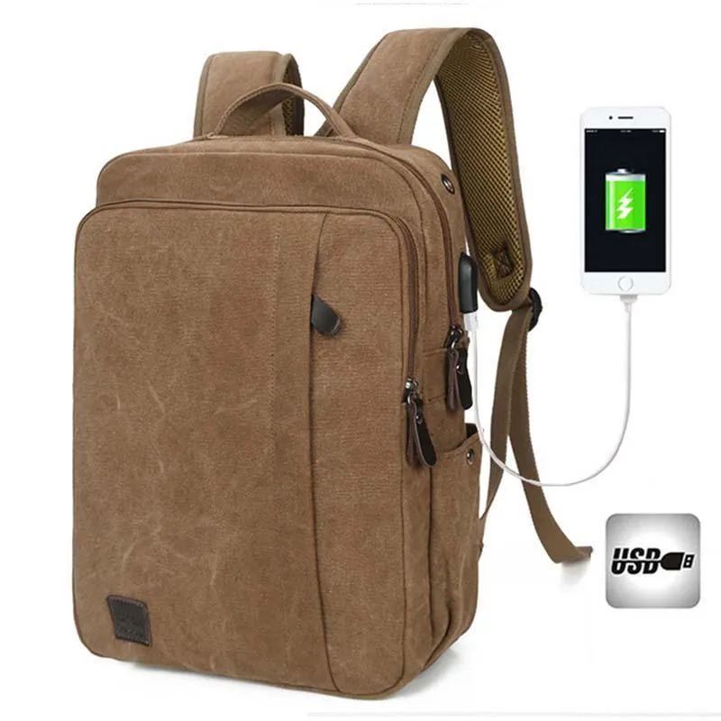 Backpack USB Charging & Anti-Theft <br> Canvas
