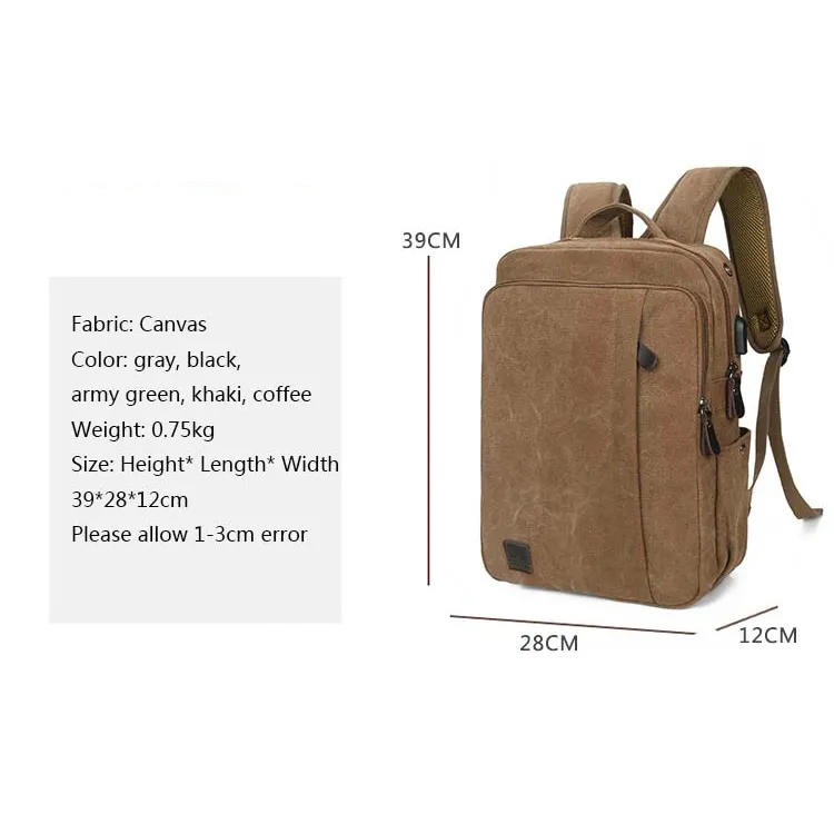Backpack USB Charging & Anti-Theft <br> Canvas