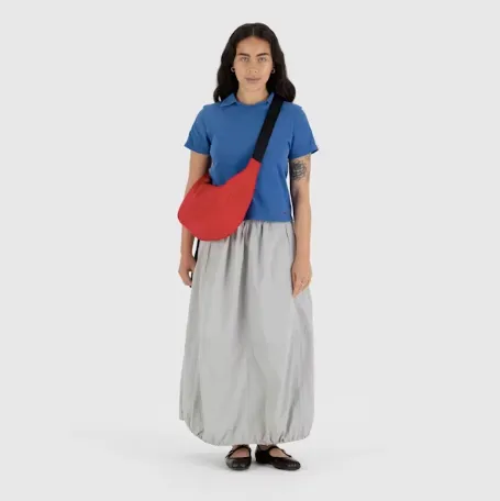 Baggu Medium Nylon Crescent Bag - Candy Apple