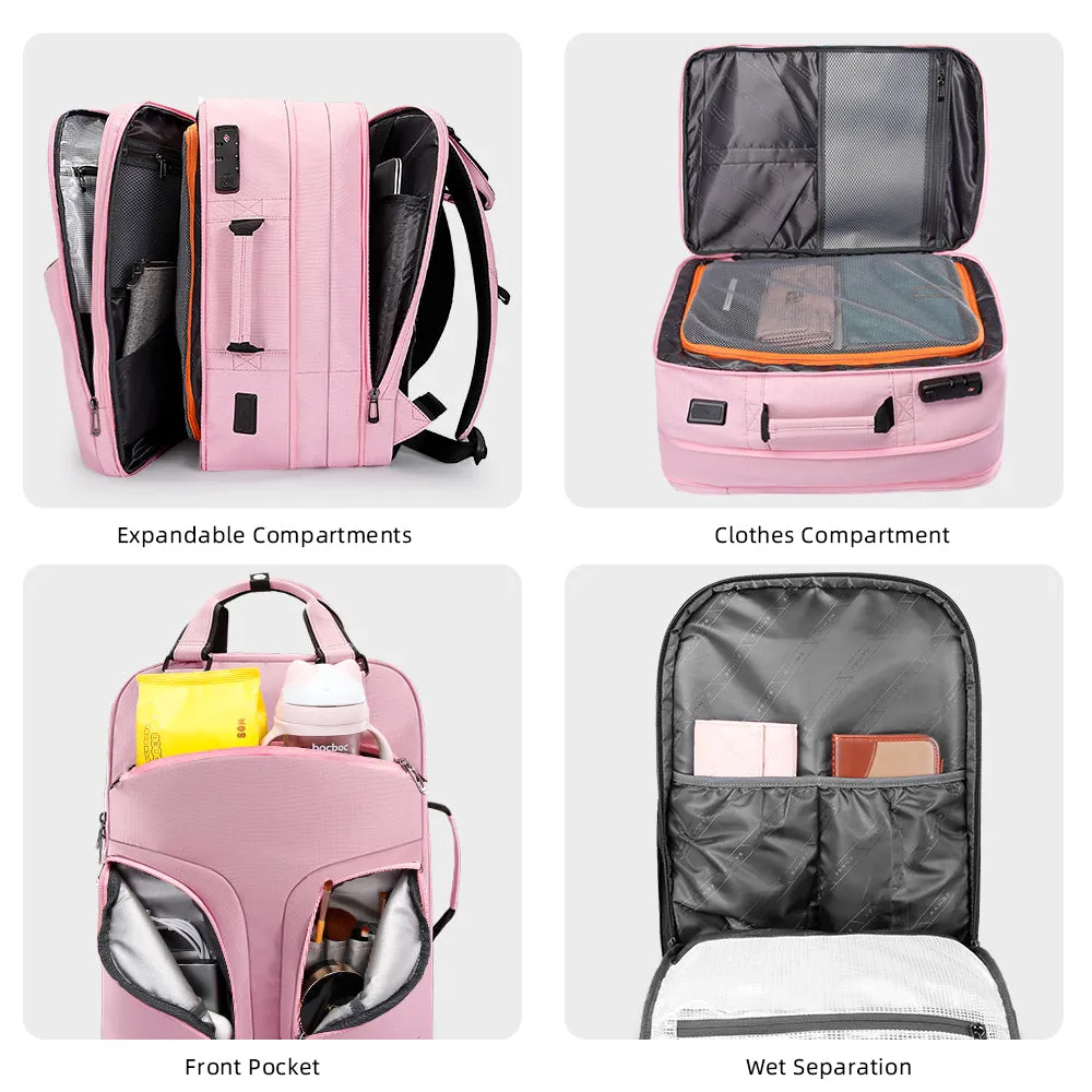 BANGE 35L Large Travel Backpack for Women,TSA Anti Theft 17.3" Laptop Backpack for Nurses Teacher School Bookbag