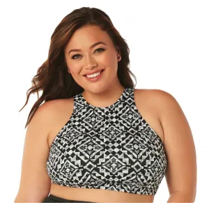 Beach Betty Women's Plus Size Slimming Control High Neck Bikini Top