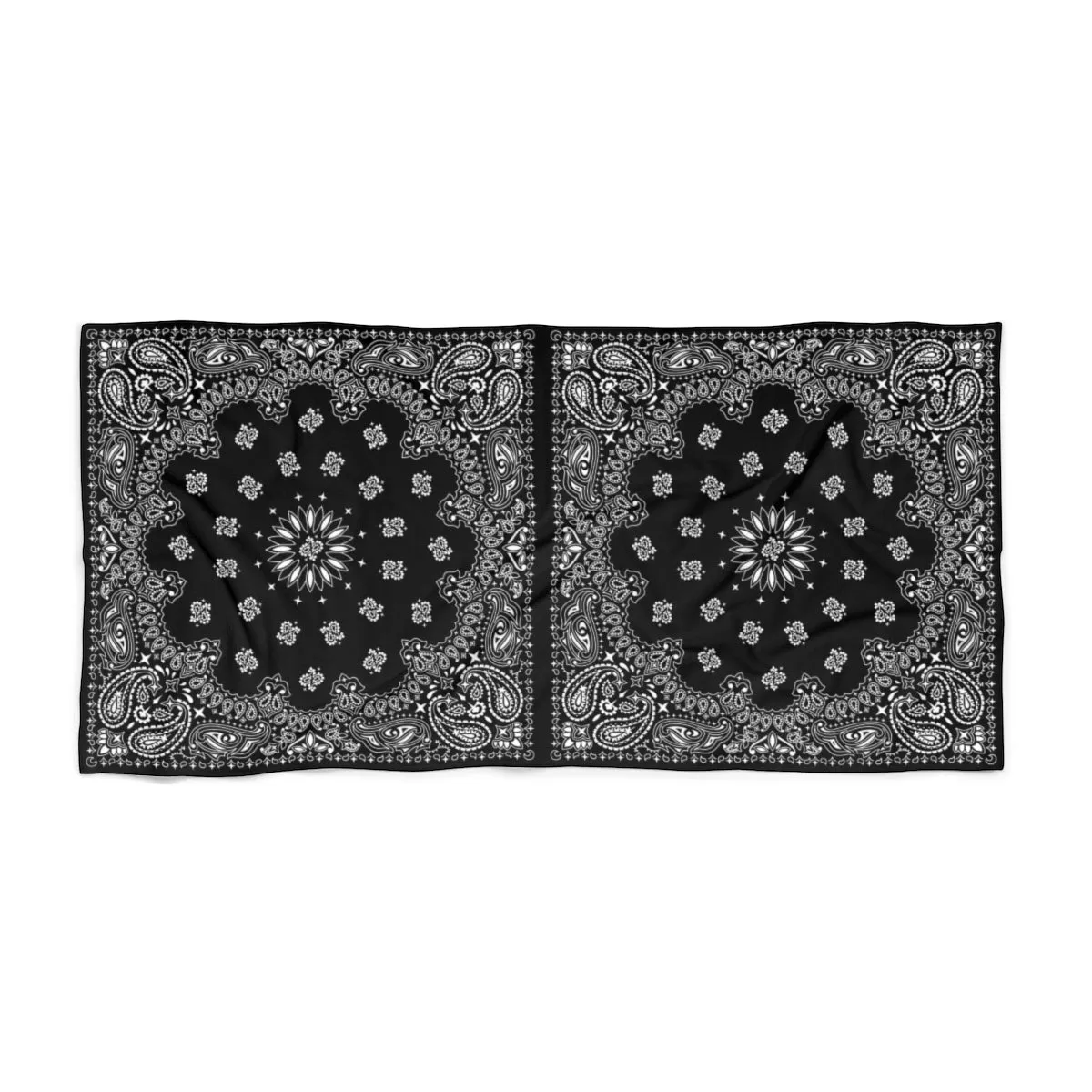 Black Bandana Beach Towel