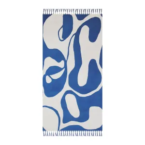 Blue Flow Abstract Beach Towel