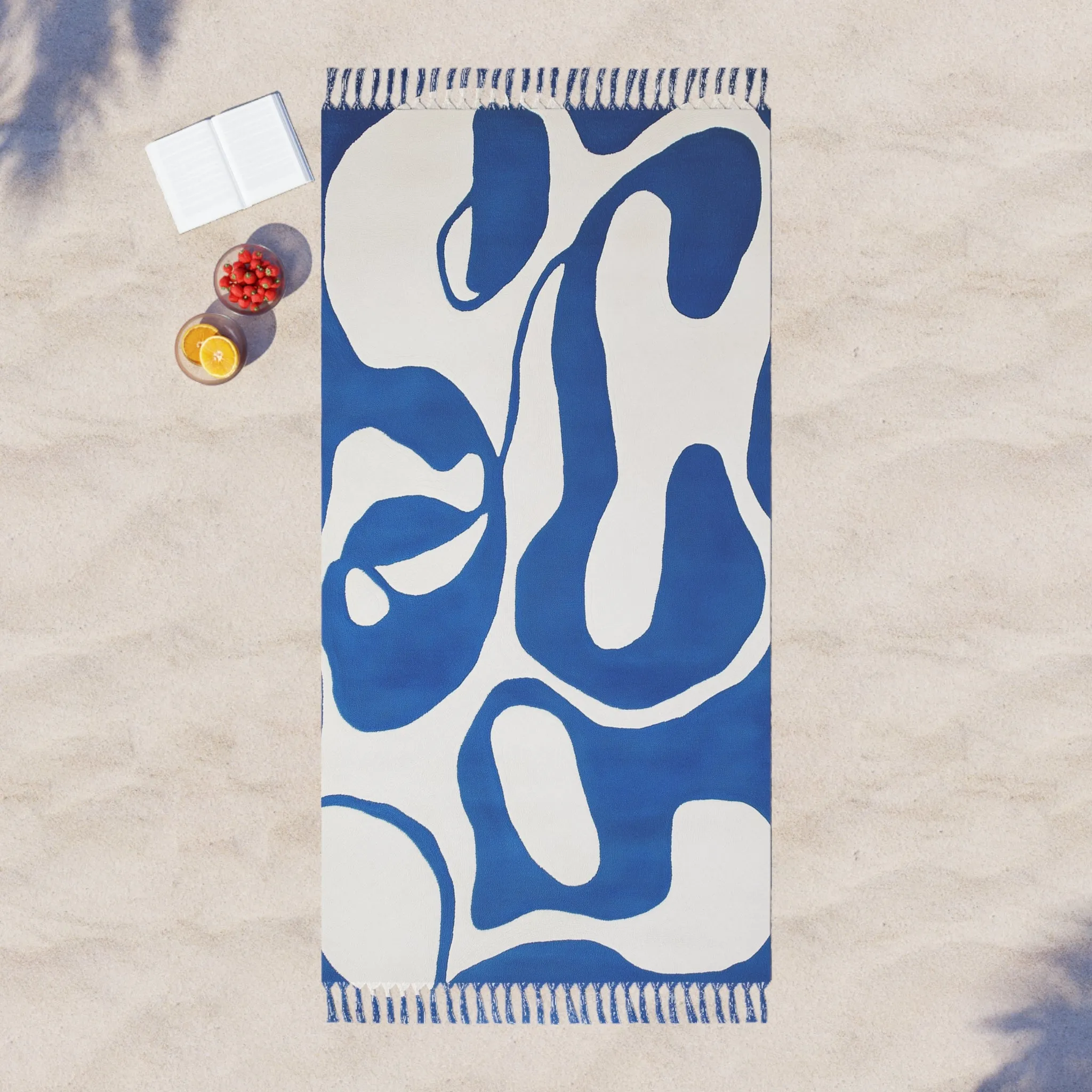 Blue Flow Abstract Beach Towel