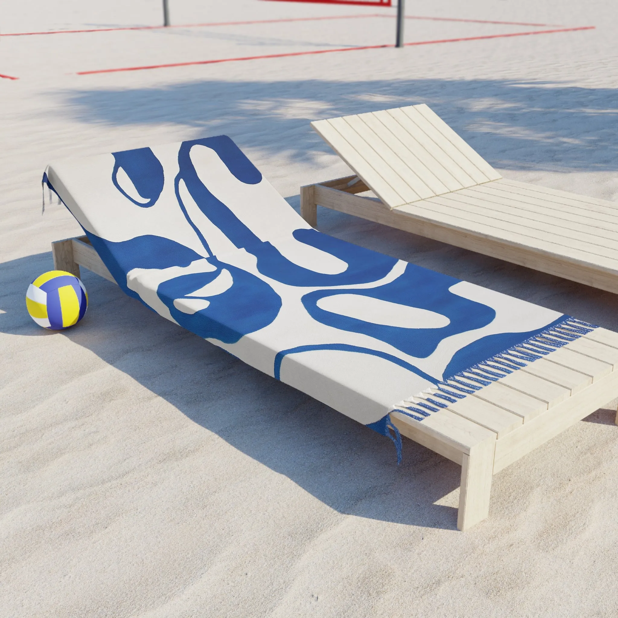 Blue Flow Abstract Beach Towel