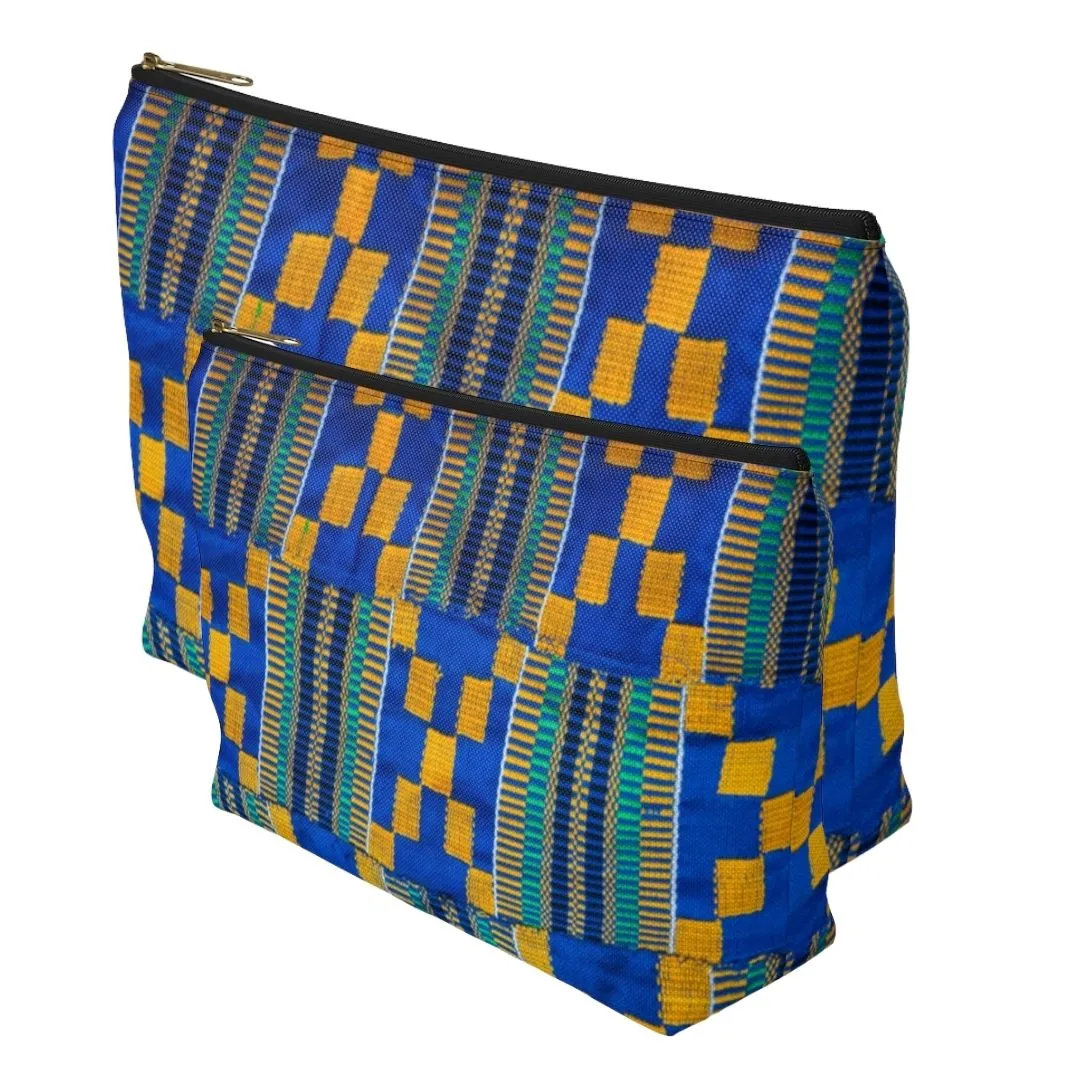 Blue Kente Pouch Set