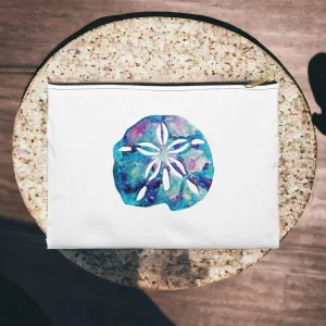 Blue Sand Dollar Original Art Accessory Pouch