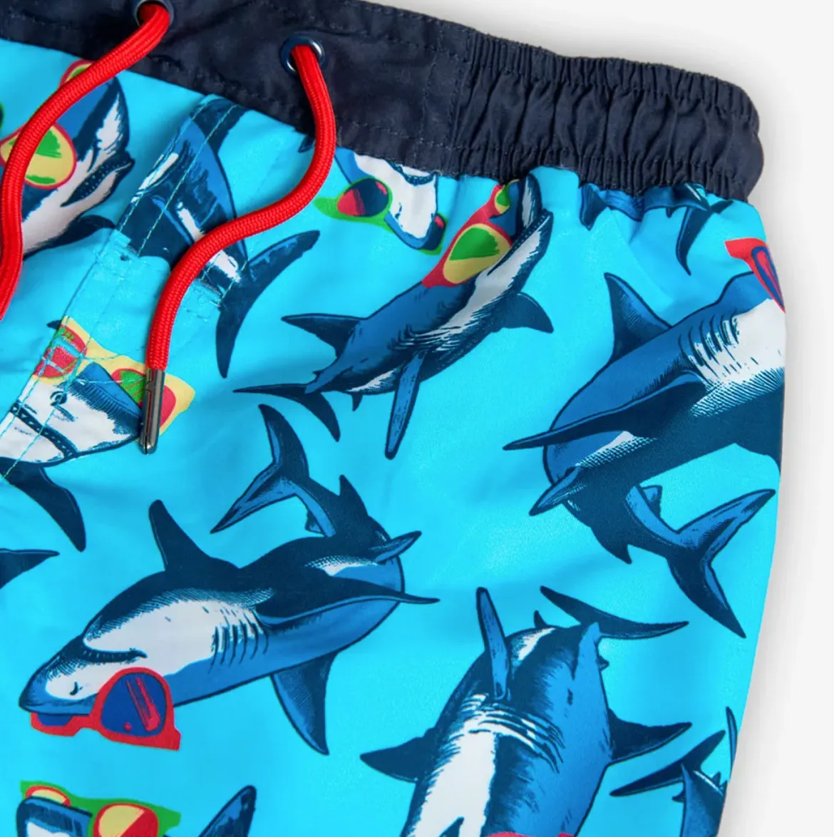 Boboli Shark Print Swim Trunks