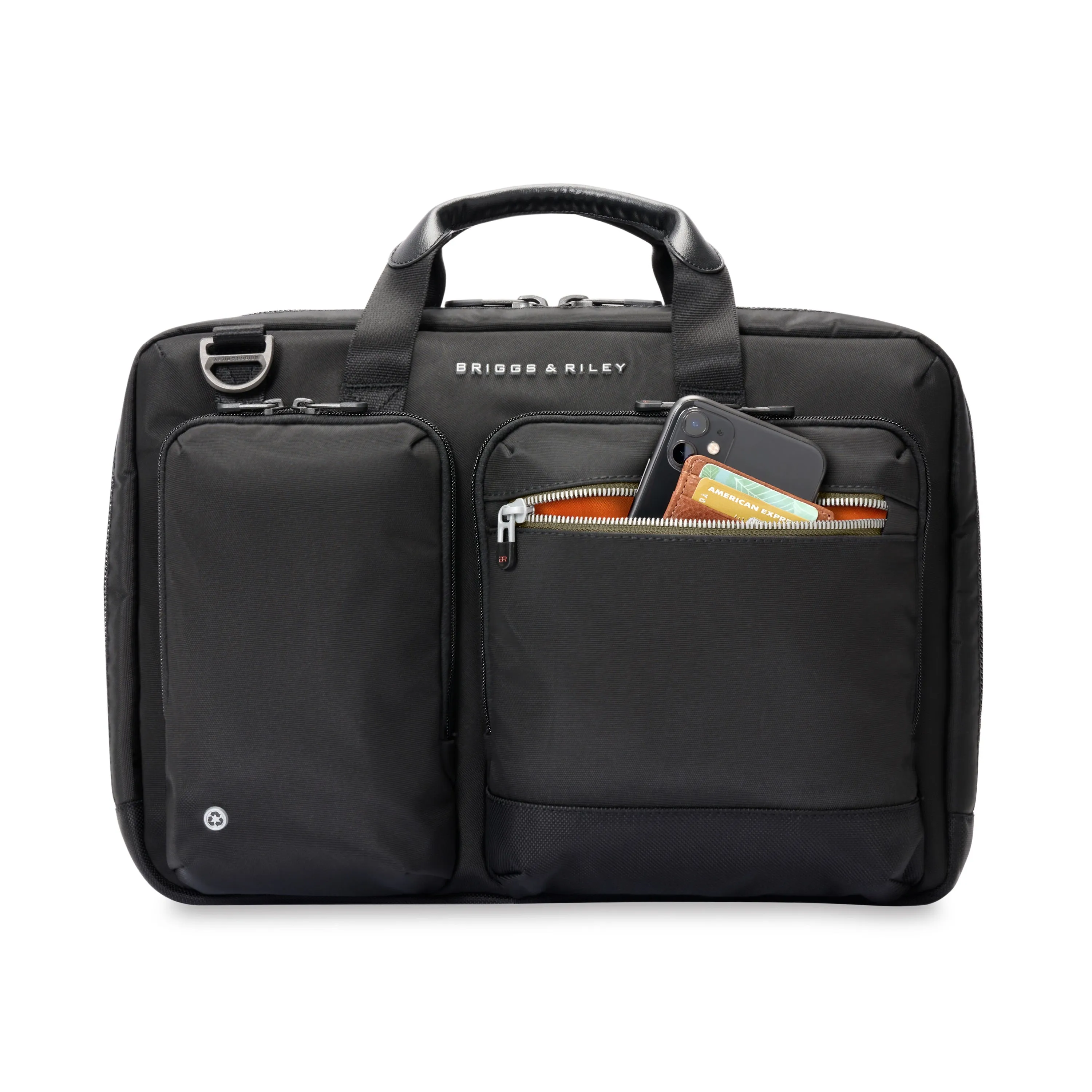 Briggs & Riley HTA Medium Expandable Briefcase - Black