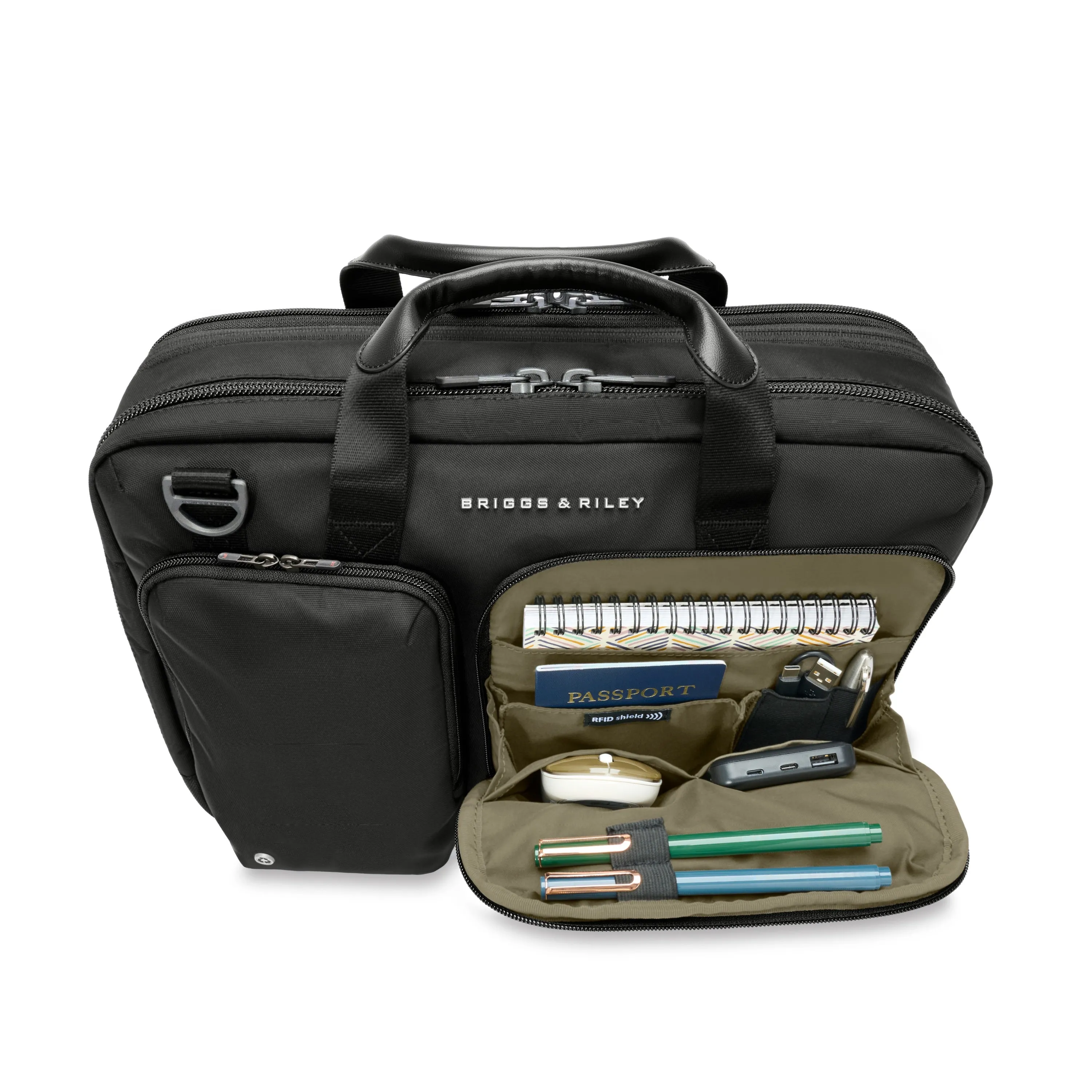 Briggs & Riley HTA Medium Expandable Briefcase - Black