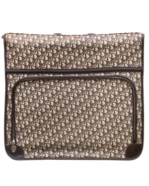 Brown Logo Hanging Garment Suitcase