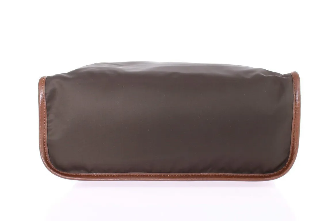 Brown nylon tote bag