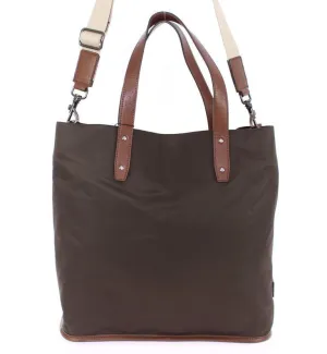Brown nylon tote bag
