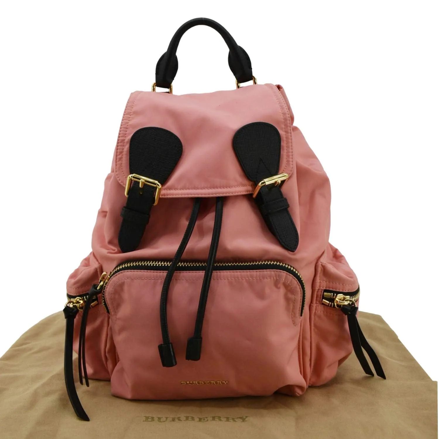BURBERRY Technical Rucksack Nylon Backpack Bag Pink