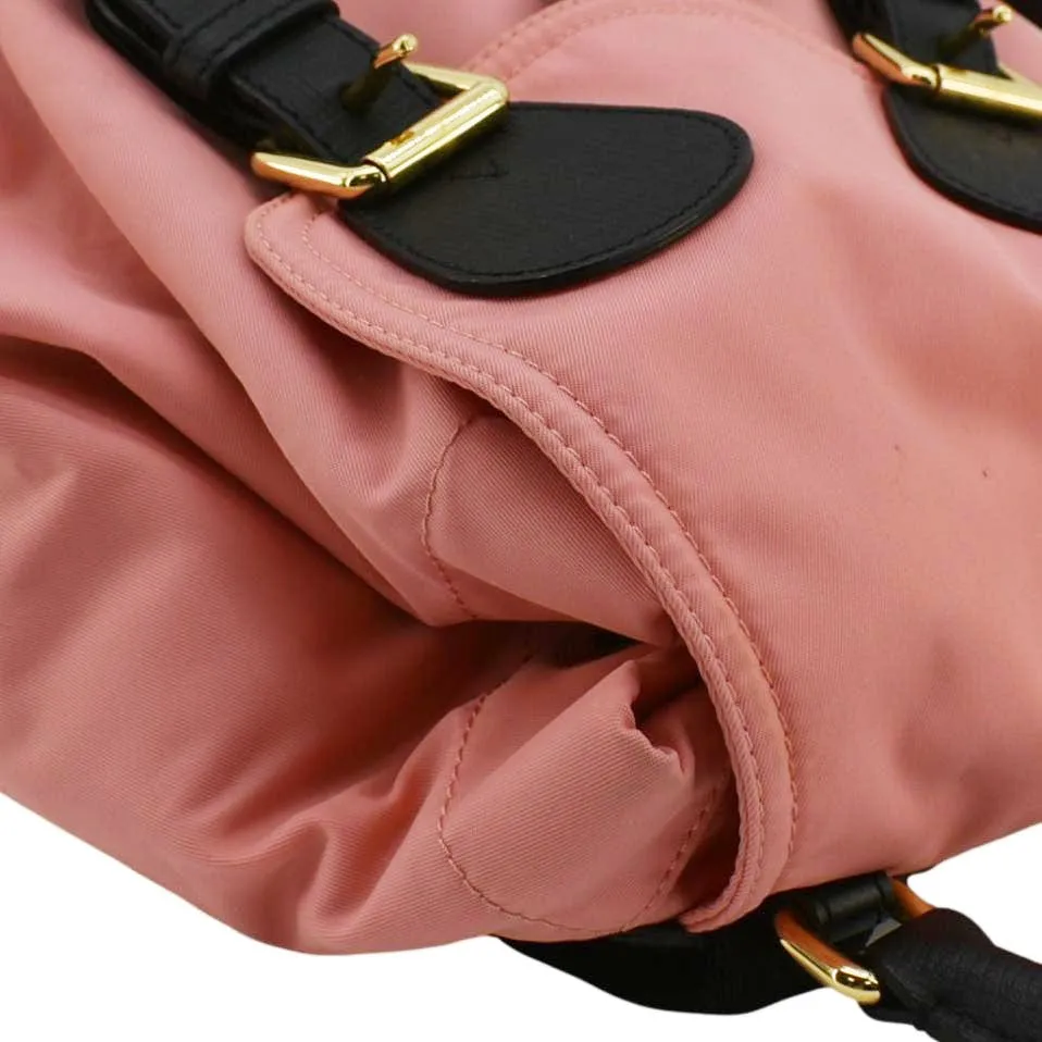 BURBERRY Technical Rucksack Nylon Backpack Bag Pink