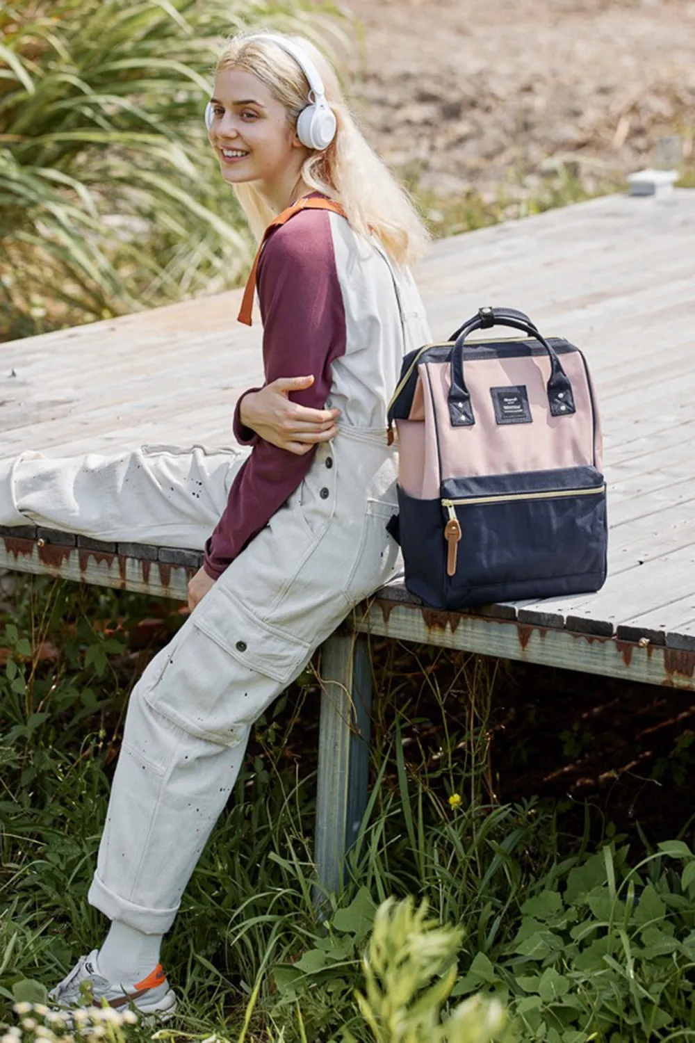 Canvas Backpack with Side Pockets