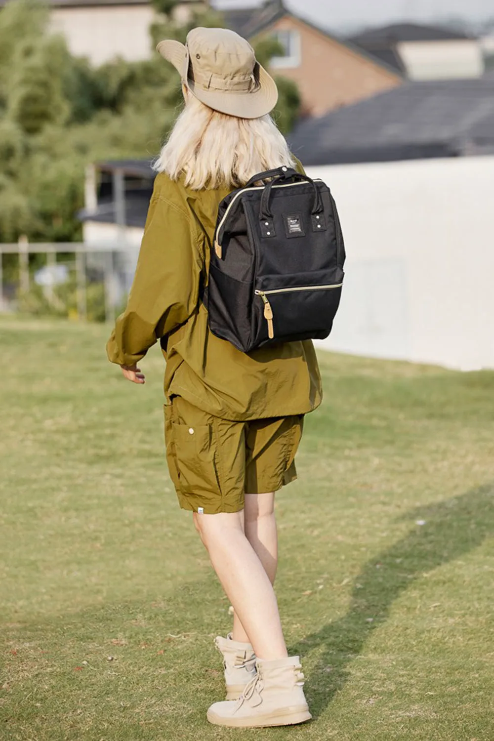 Canvas Backpack with Side Pockets