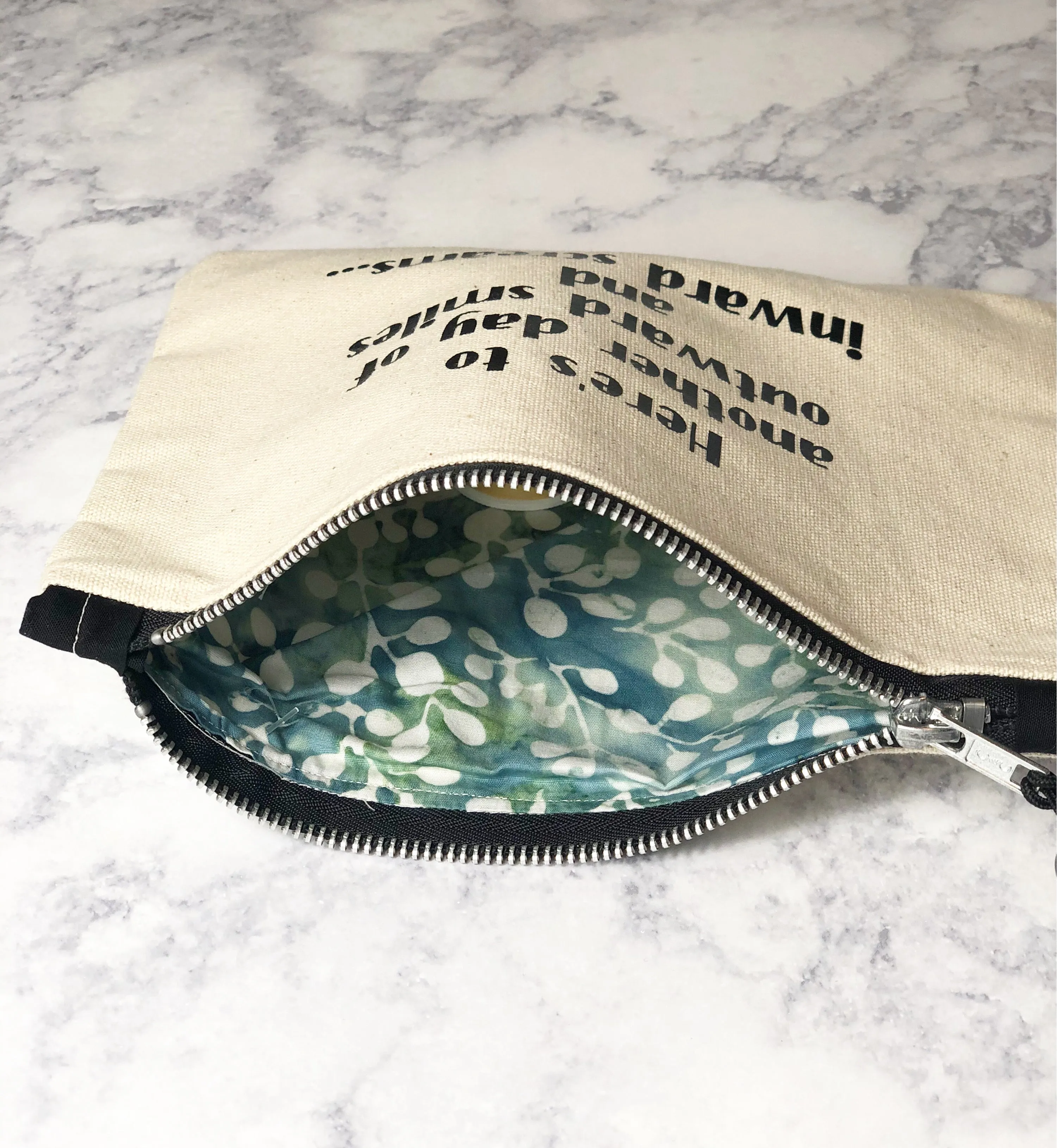 Canvas Zip Bag Lined - Runs with Scissors