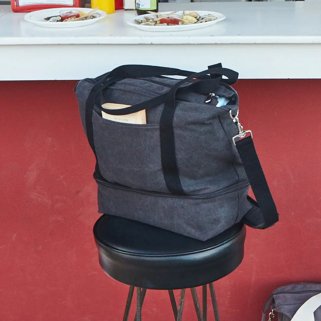 Catalina Deluxe Tote - Eco Friendly Canvas - Midnight Ash