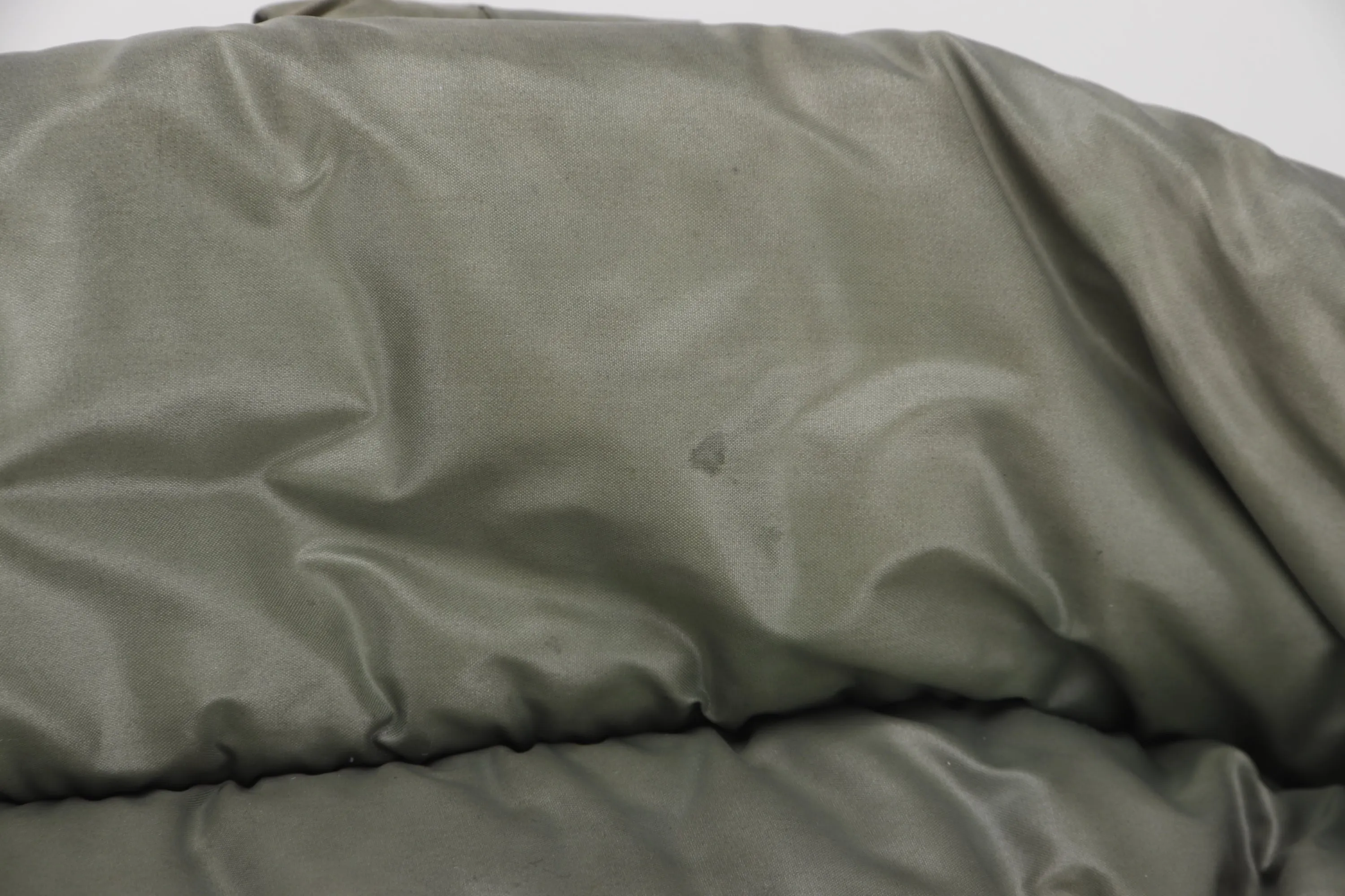 CHANEL COCO COCOON REVERSIBLE TOTE BAG (1358xxxx) ARMY GREEN & GREY NYLON SILVER HARDWARE, NO CARD & DUST COVER