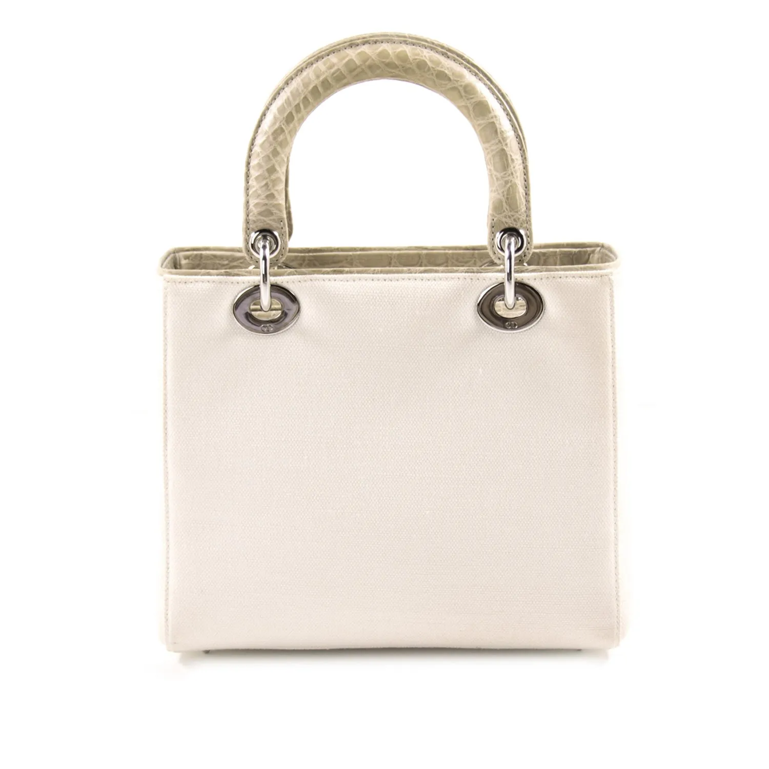 Christian Dior Crocodile-Trimmed Lady Dior Bag