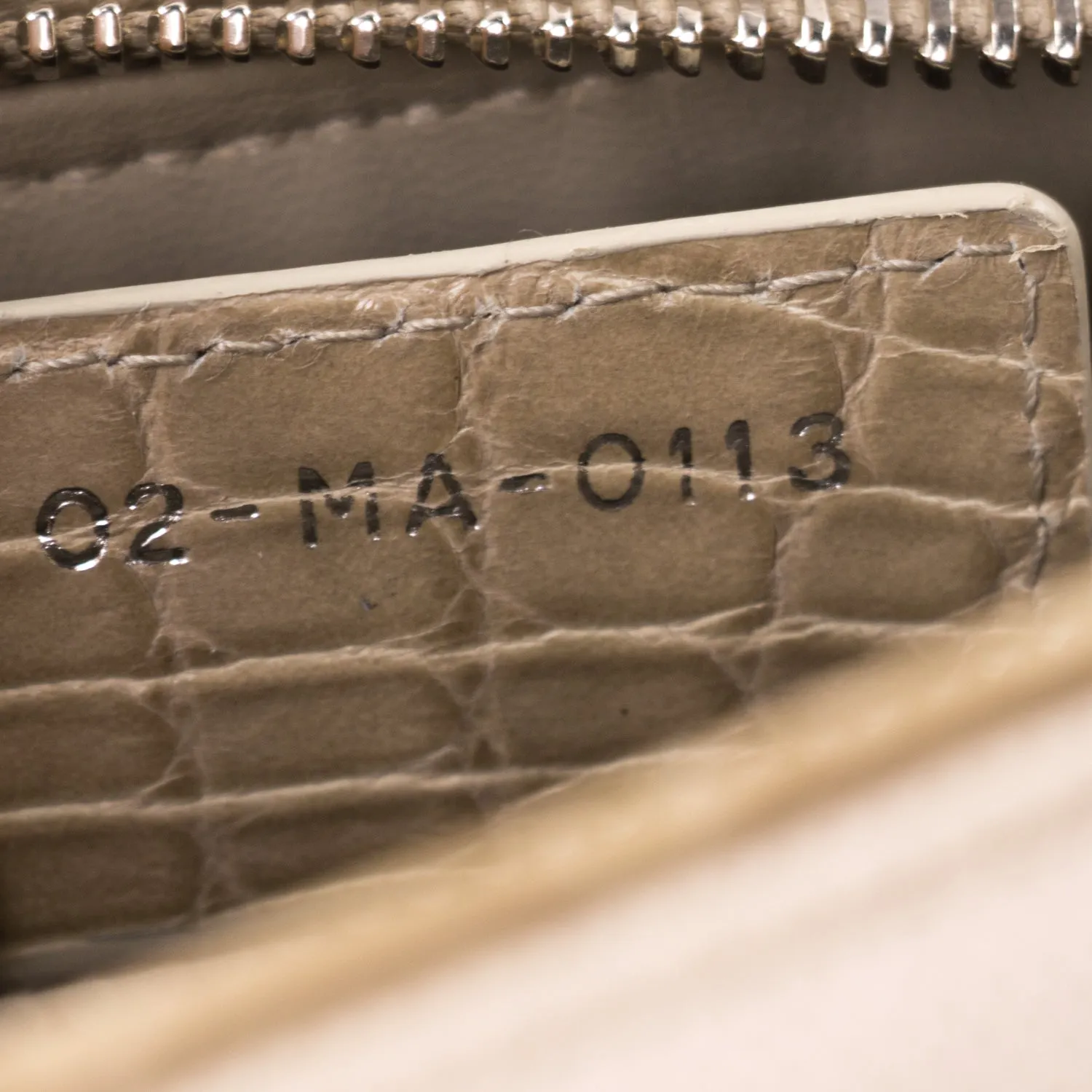 Christian Dior Crocodile-Trimmed Lady Dior Bag