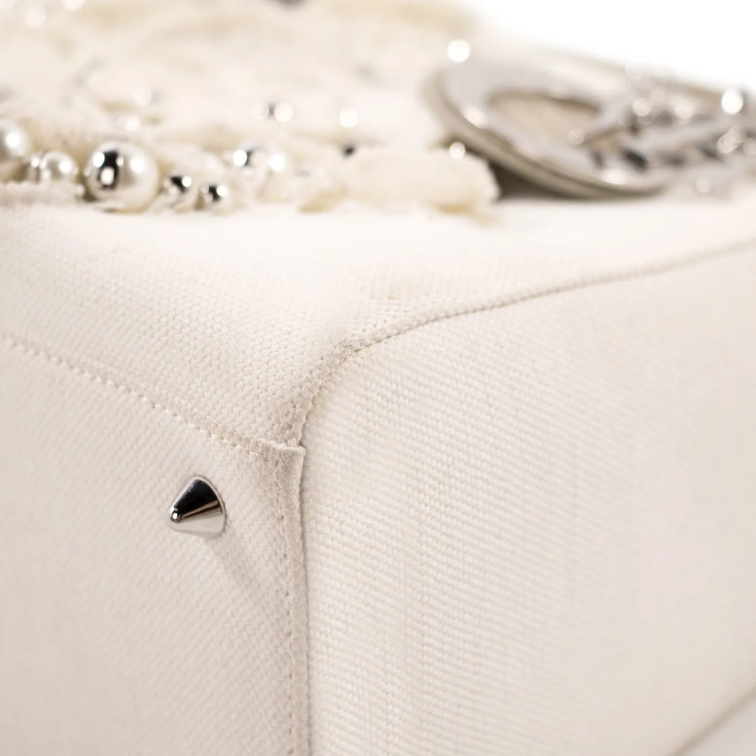 Christian Dior Crocodile-Trimmed Lady Dior Bag