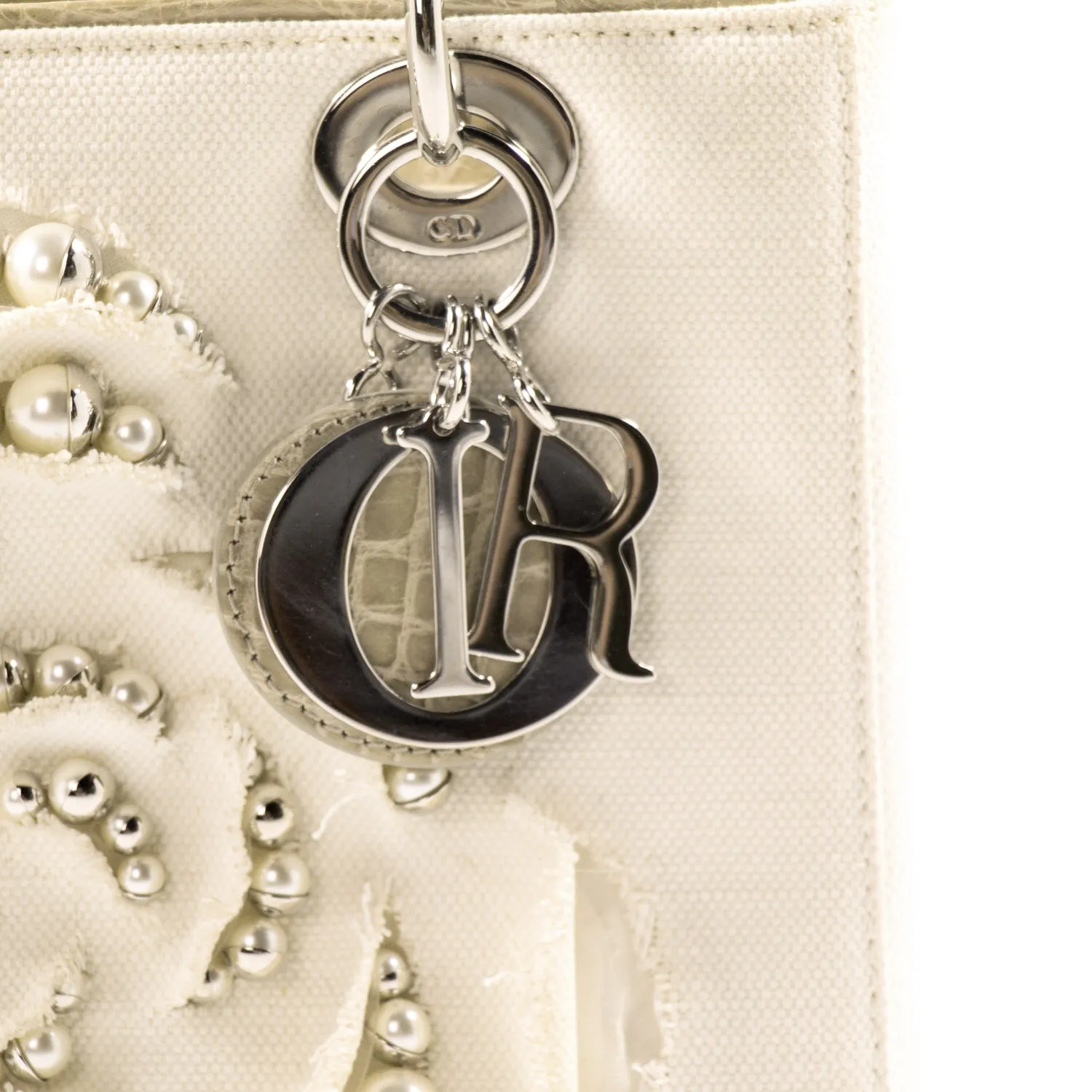 Christian Dior Crocodile-Trimmed Lady Dior Bag