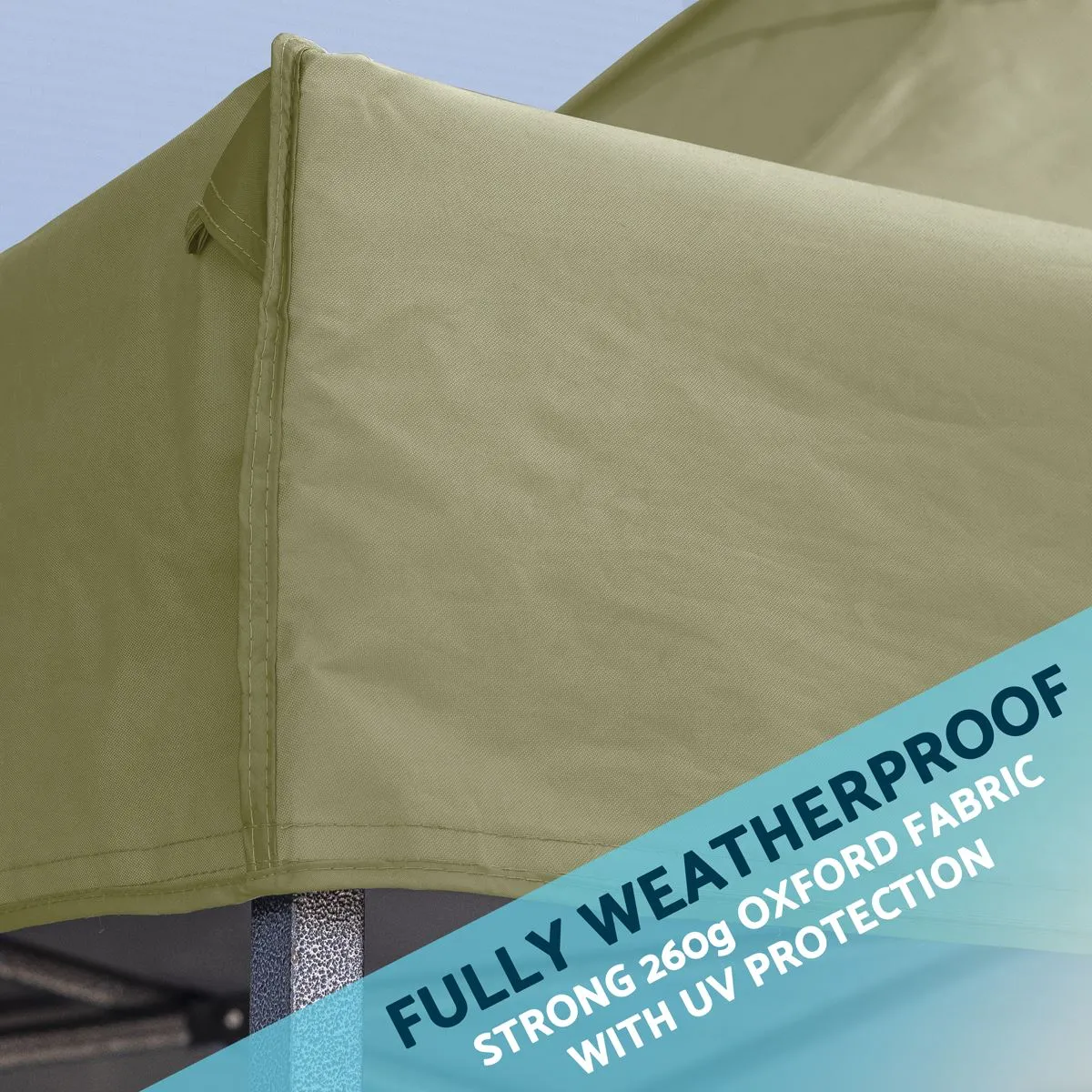 Dellonda Premium 3x6m Pop-Up Gazebo & Side Walls, PVC Coated, Water Resistant Fabric with Carry Bag, Rope, Stakes & Weight Bags - Beige