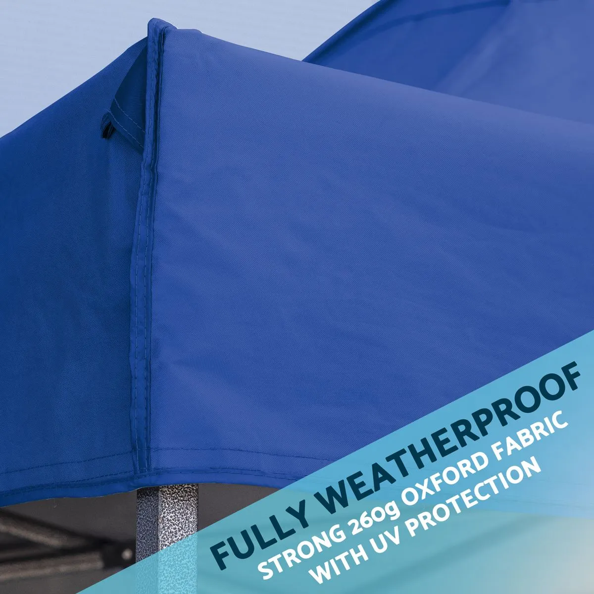 Dellonda Premium 3x6m Pop-Up Gazebo & Side Walls, PVC Coated, Water Resistant Fabric with Carry Bag, Rope, Stakes & Weight Bags - Blue Canopy - DG173