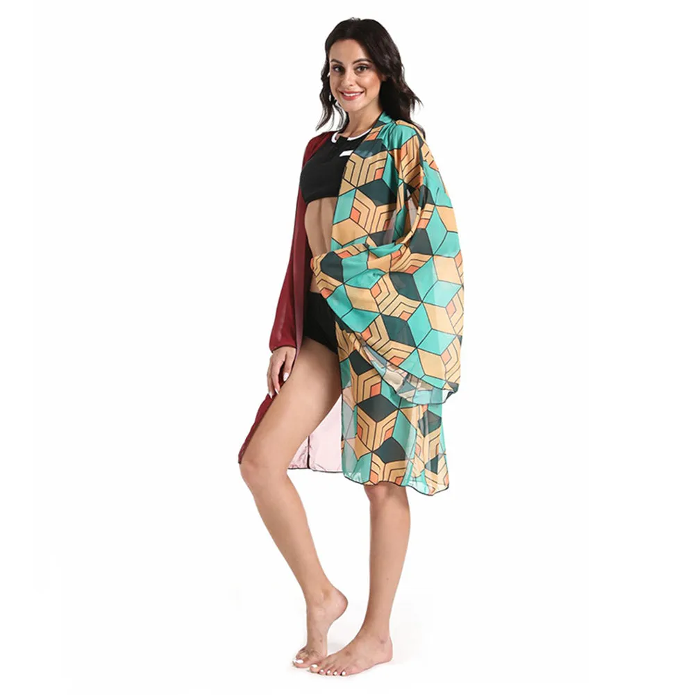 Demon Slayer Kimetsu no Yaiba Tomioka Giyuu Bikini Beach Swimsuit Set