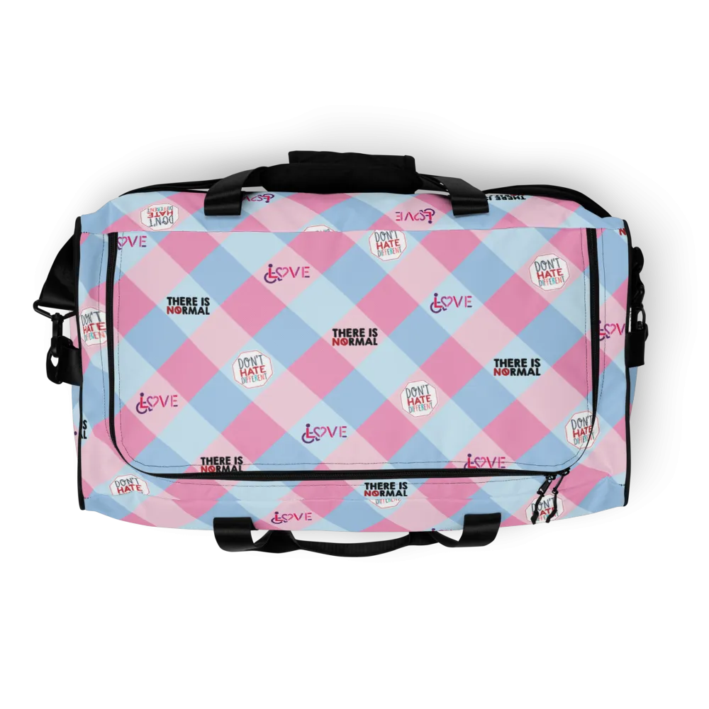 Disability Themed Small Patchwork (Duffle Bag) Pastel Colors