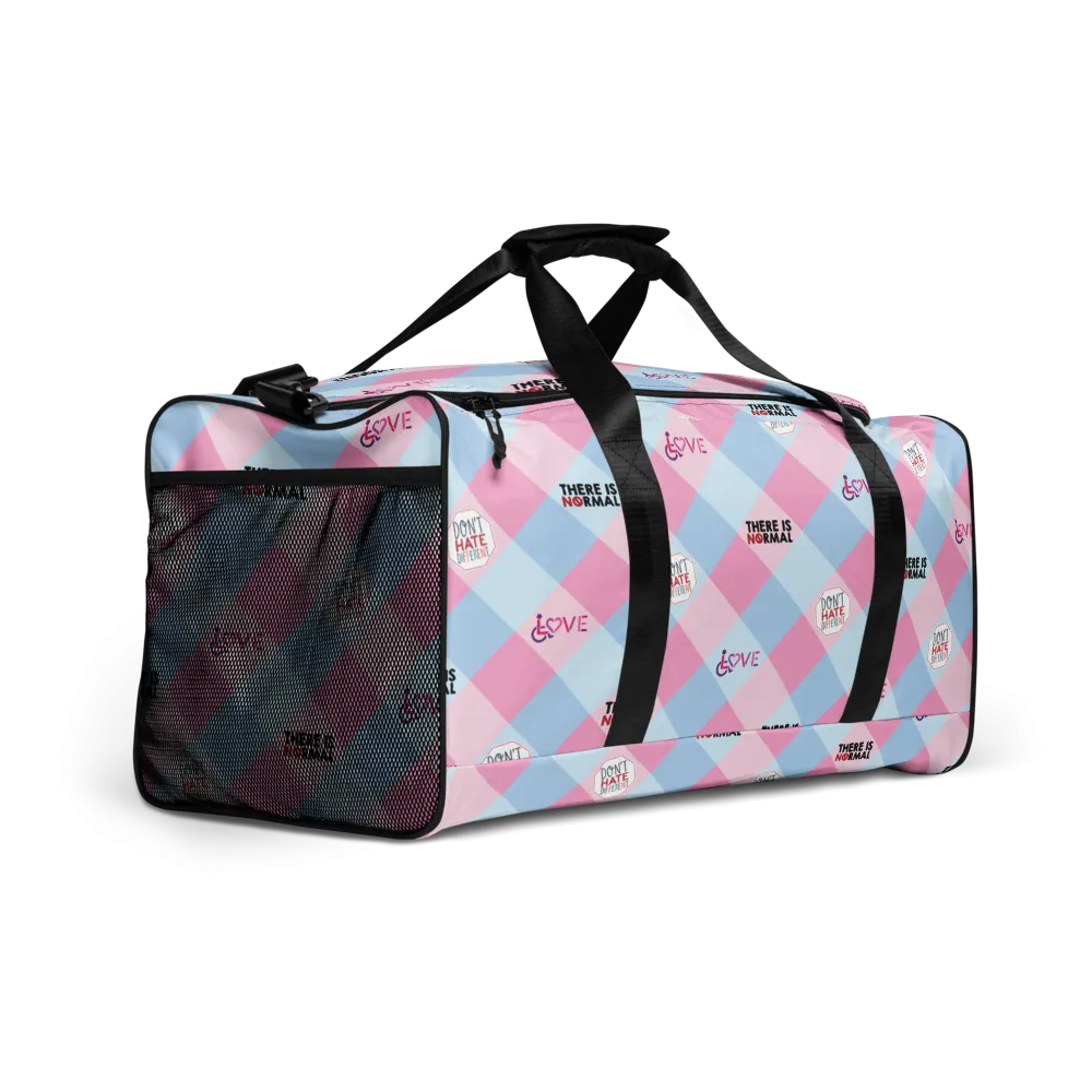 Disability Themed Small Patchwork (Duffle Bag) Pastel Colors